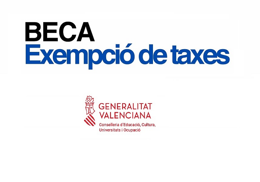 event image:Imagen de las becas de gva de exención de tasas