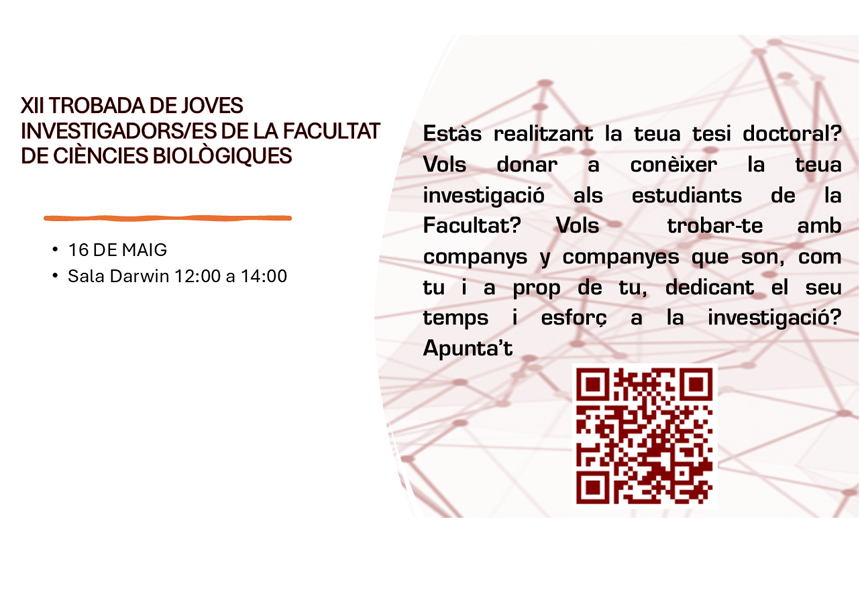 XII Trobada de Joves Investigadors de la Facultat de Ciències Biològiques