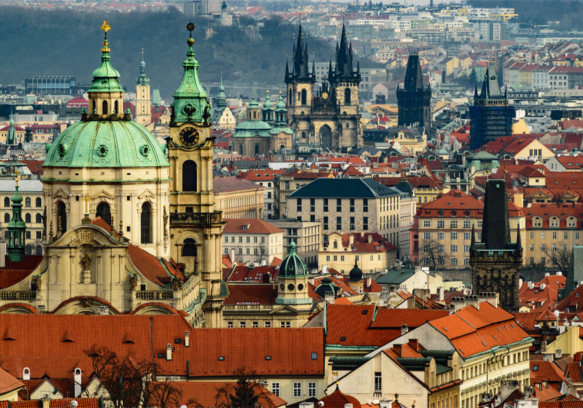 event image:Panoramic view of Prague city centre.