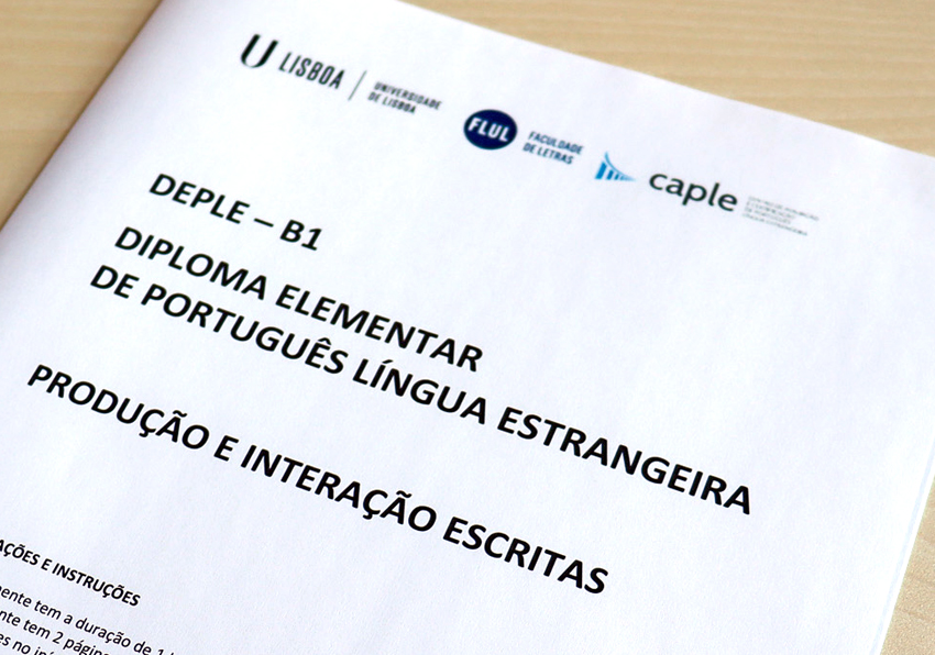 Imagen del evento:Foto de la portada de un examen del CAPLE.