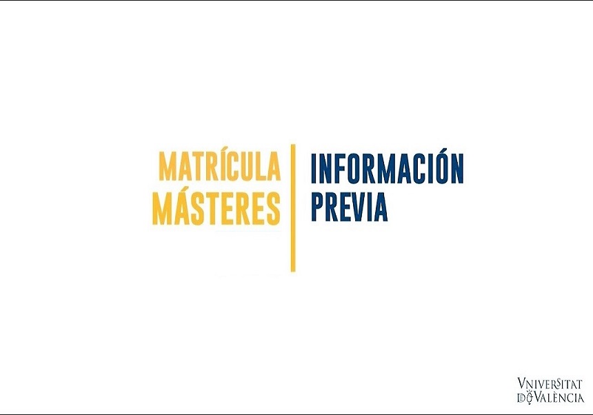Información matrícula MÁSTER curso 2026-2027